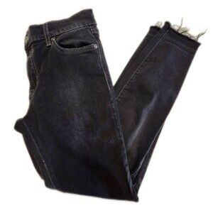 Pistola Black Wash Super Soft Skinny Jeans W/ Frayed Hems, 28
